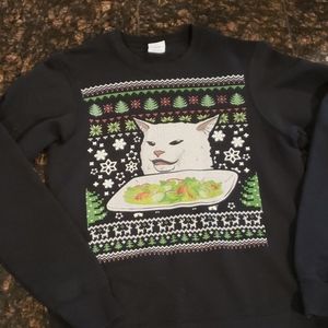 Cat Meme Crewneck Sweatshirt